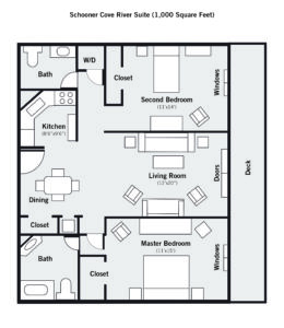 Schooner Cove River Suite Floor Plan